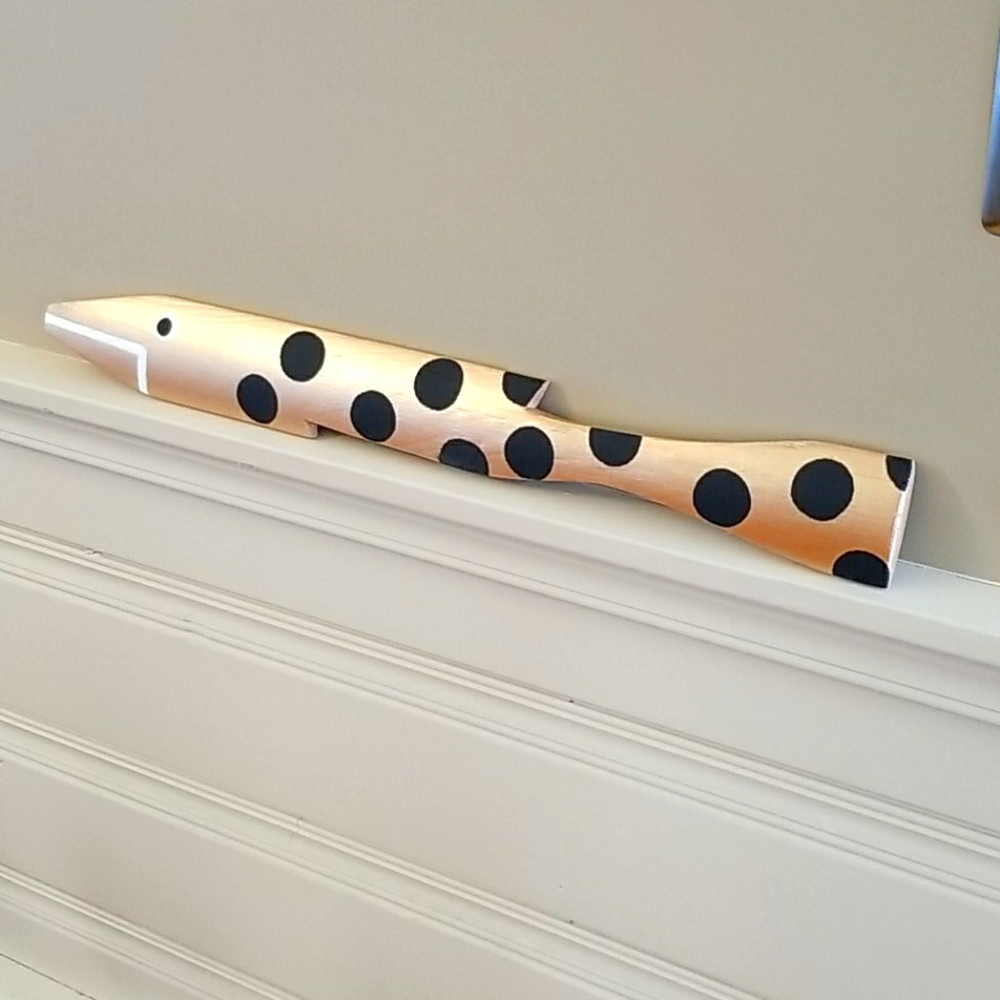 Handcrafted/handpainted cedar fence picket fish